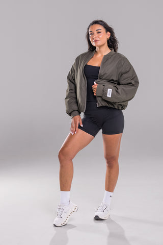 District Bomber Jacket - Obsidian Green