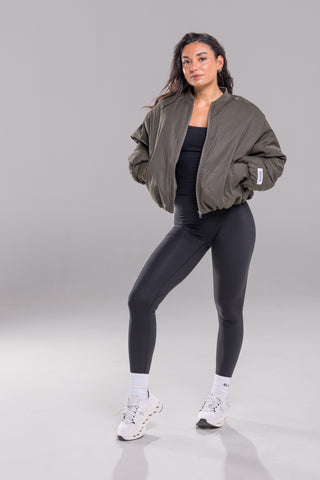 District Bomber Jacket - Obsidian Green