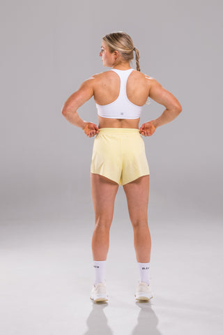 Halo Short Mid|High Rise  - Lemon Butter