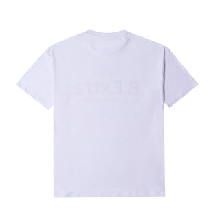 The Base Tee - White & Burnt Fig logo