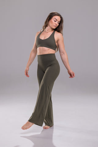 StreamLine Wide Leg Pants - Woodland Green