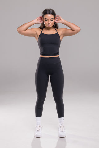 Studio Tank Crop - Black | Funxtion X