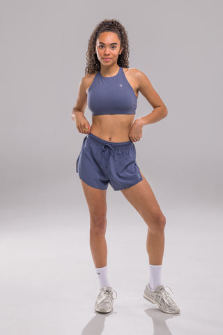 Halo Short Mid|High Rise - Blue Pop