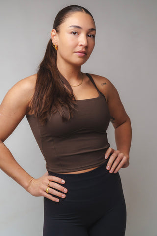 Estelle Tank - Coffee