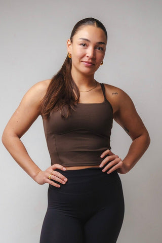 Estelle Tank - Coffee