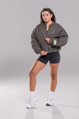 District Bomber Jacket - Obsidian Green