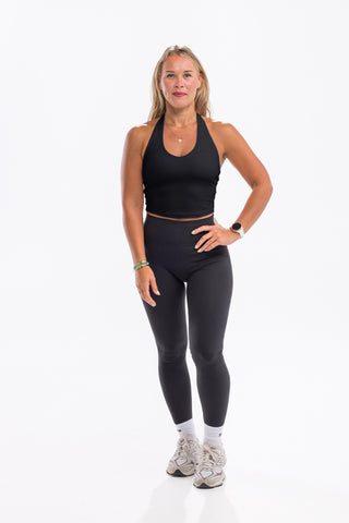 Halo Halter Neck - Black