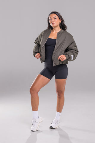 District Bomber Jacket - Obsidian Green