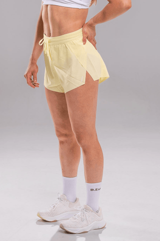 Halo Short Mid|High Rise  - Lemon Butter