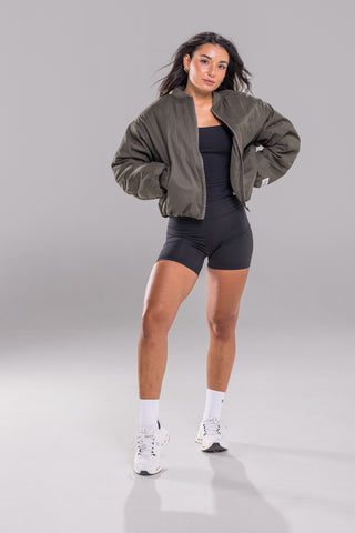 District Bomber Jacket - Obsidian Green
