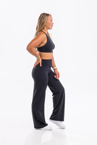 StreamLine Wide Leg Pants - Black