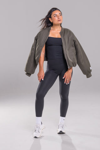District Bomber Jacket - Obsidian Green