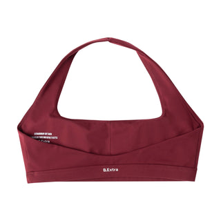 Clean Cut Halter Bra - Burnt Fig