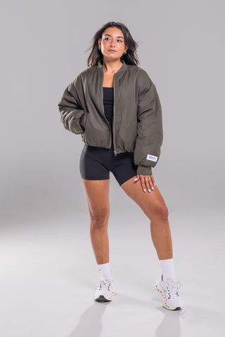 District Bomber Jacket - Obsidian Green