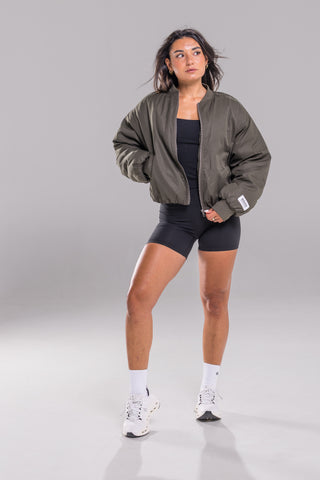 District Bomber Jacket - Obsidian Green