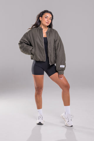 District Bomber Jacket - Obsidian Green