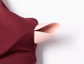 Clean Cut Halter Bra - Burnt Fig