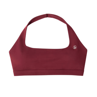 Clean Cut Halter Bra - Burnt Fig